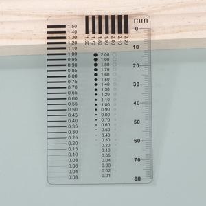 용접 균열 대비 포인트 와이어 게이지 얼룩 카드 통과 배지 측정 도구 용 투명 필름 측정 게이지 눈금자