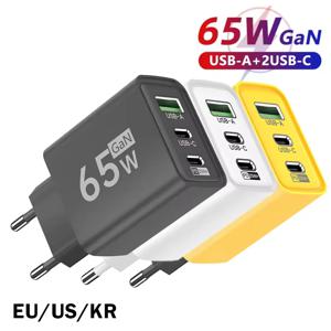 총 65W USB C 충전기 PD 고속 충전 USB 타입 C 충전기 퀵 차지 모바일 폰 어댑터 아이폰 샤오미 화웨이용