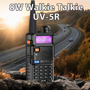 1/2/4개 바오펑 UV-5R 8W/5W 트라이 파워 무전기 고출력 듀얼 밴드 장거리 휴대용 핸드헬드 UV 5R 라디오