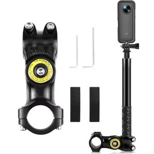 오토바이 핸들바 마운트 투명 조절식 셀카봉 자전거 모노포드 브래킷 (고프로, DJI, 인스타360 카메라 액세서리용)