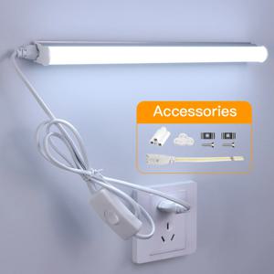 1FT 6W 29CM 책상 램프 T5 튜브 LED 바 책장 아래 장착 용 나사 포함 AC220V 110V 홈 독서 램프 테이블 조명 lampara