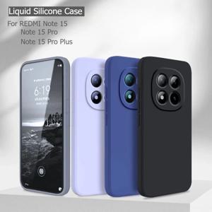 레드미 노트 15 프로 5G 케이스 레드미 노트 15 프로 플러스 + 커버 펀다 코크 리퀴드 실리콘 소프트 TPU 폰 범퍼 레드미 노트 15