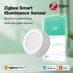 Zigbee 스마트 라이트 센서 조도 감지기 실시간 LUX 밝기 모니터링 TUYA Smart Life Z2M용 스마트 홈 자동화