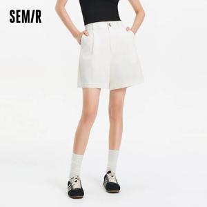 세미르 여성용 반바지 2026 주름 장식 세미 엘라스틱 허리 루즈 슬림핏 다용도 캐주얼 패션
