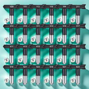 고경도 에어리스 스프레이 팁 세트 - 24개 양면 노즐 및 필터 벽 및 가구용 내구성 있는 페인트 분무기 액세서리