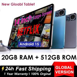 핫세일 글로벌 펌웨어 14인치 대화면 구글 플레이 인증 태블릿 512GB 안드로이드 15 블루투스 GPS 5G 와이파이 학습용 게임 패드