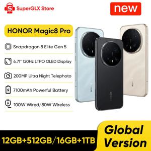HONOR Magic8 Pro 글로벌 버전 스냅드래곤 8 엘리트 5세대 6.71인치 OLED 디스플레이 7100mAh 배터리 100W 슈퍼차지 지원 eSIM NFC