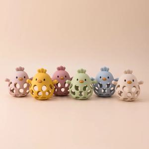 컬러 키즈 1PCS 실리콘 아기 치아 발달 장갑 BPA 무료 씹을 수있는 장갑 안티 바이트 손 보호대 유아 젖니가 남 장난감