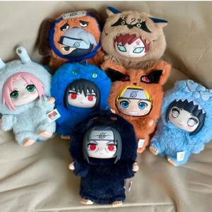 EAKI 나루토 블라인드 박스 Shippuden 파티 시리즈 우즈마키 인형 플러시 피규어 가방 펜던트 장식 인형 장난감 컬렉션 생일 선물