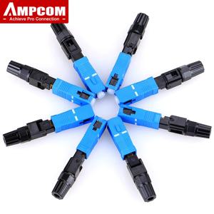 AMPCOM SC UPC/APC 광섬유 퀵 커넥터, FTTH 단일 모드 고속 필드 조립 재사용 가능한 광 콜드 연결 어댑터