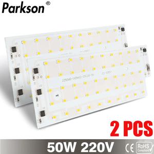 2 개/몫 50W LED 램프 구슬 SMD 2835 LED 칩 스마트 IC 투광 조명 220V 240V 야외 DIY LED 전구 홍수 빛 스포트라이트 조명