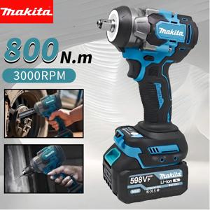 마키타 18V 800Nm 브러시리스 임팩트 렌치 무선 고토크 전동 공구 대형 차량 및 장비 유지보수용