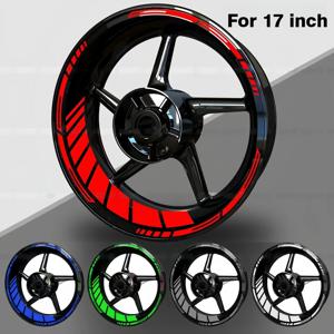 17인치 오토바이 허브 스티커 스트라이프 방수 비닐 데칼 16개/시트 (야마하, 혼다, 가와사키, 스즈키, BMW, KTM, 트라이엄프용)