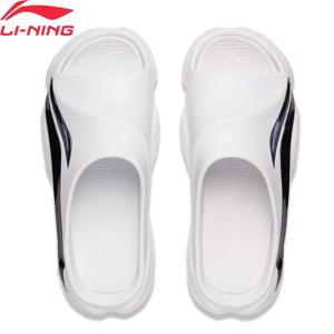 Li-Ning 남성용 BAD5 SLIDE 야외 슬리퍼 경량 소프트 쿠션 미끄럼 방지 LiNing 농구 샌들 ABTW001