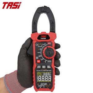 해상 운송용, 맞춤형 TASI TA813B+ 디지털 클램프 미터 6000 카운트 True RMS AC/DC 1000A 저저항 NCV 멀티미터 저항 측정기