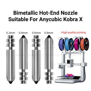 Anycubic 핫엔드 프린트 헤드 어셈블리용 Kobra X 바이메탈릭 노즐 Kobra X 핫엔드 노즐 3D 프린터 액세서리