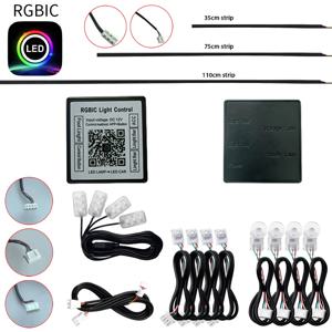 풀 컬러 스트리머 심포니 RGBIC 주변 조명 액세서리 3선 LED 스트립(RGB 도어/스토리지/발등 4선) 