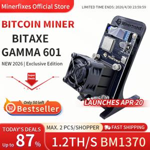 비트코인 ​​채굴기 Bitaxe Gamma 601 업그레이드 1.2TH/s 18W BM1370 Asic 칩 SHA256 로터리 채굴기 암호화폐 채굴 기계 BTC 솔로 채굴기
