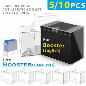 5/10PCS 부스터 박스 케이스 0.45mm 두께의 투명 보관함, 영어 부스터 박스와 호환되는 디스플레이 보호기