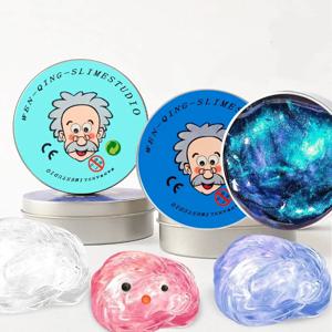 재사용 가능한 퍼티 액상 크리스탈 탄성 슬라임 장난감 세트 어린이 안전 점토 스트레스 해소 장난감 컬러 클레이 수제 DIY 핸드껌 플레이도우