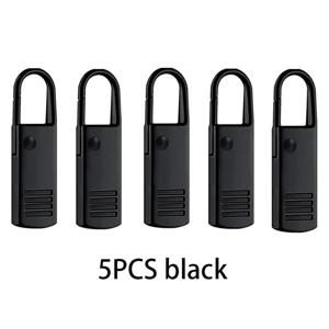5pcs 블랙 분리형 지퍼 손잡이 청바지 배낭 여행 가방용 교체 수리 키트 - DIY 바느질 공예 도구