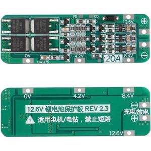 새로운 3S 20A 리튬 이온 리튬 배터리 18650 충전기 PCB BMS 보호 보드 드릴 모터 12.6V Lipo 셀 모듈 64x20x3.4mm