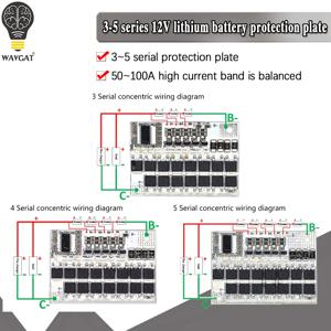 3S 4S 5S Bms 12v 16.8V 21V 3.7V 100A 리튬 이온 Lmo 삼원 리튬 배터리 보호 회로 기판 리튬 폴리머 밸런스 충전