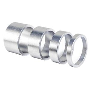 실버 알루미늄 합금 헤드셋 스템 스페이서, MTB 28.6mm 포크 와셔 캡, 로드 바이크 사이클링, 5mm, 10mm, 15mm, 20mm, 4 개 세트