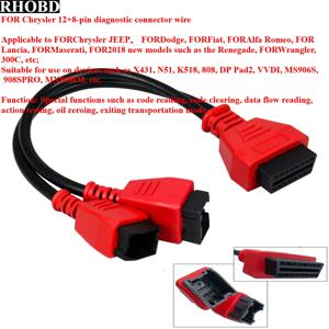 FIAT/ALFA ROMEO OBD 12+8 SGW 바이패스 어댑터 리드 케이블용 NEWBest OBD2 케이블, 크라이슬러 어댑터 케이블, LAUNCH X431 툴용