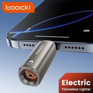Toocki 휴대용 미니 타입 C 담배 라이터 항공 여행 야외 불꽃 없음 컴팩트 라이터 전기 간편한 휴대용 보관