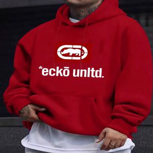 남성용 후드티 그래픽 'Ecko Unlimited' - 캐주얼 스웨터 긴팔 레귤러 핏 가을/겨울 캐주얼 후드티