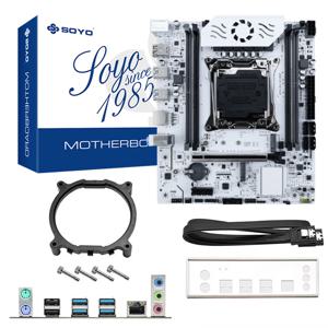 SOYO X99 마더보드 세트 LGA2011-3 Xeon E5 2630 V4 8G*1 CPU 지원 DDR4 RAM NVME M.2 SATA3 컴퓨터 액세서리