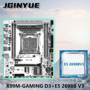 JGINYUE X99 게이밍 D3 마더보드 M-ATX 콤보 E5 2698B V3 16C32T CPU 키트 (DDR3 RAM ARGB 지원) 사무실/가정/로컬-openclaw 하드웨어용