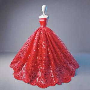 정품 새 제품 바비 의류 액세서리 30cm 인형 드레스 공주 웨딩 드레스 이브닝 드레스 로트 가운 드레스 스커트