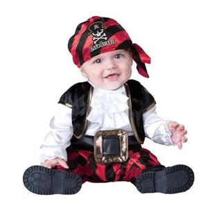 아기 소년 소녀 캡틴 해적 의상 유아 유아 Romper 점프 슈트 Umorden 할로윈 Purim 파티 멋진 드레스 레드 스트라이프
