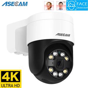 8MP 4K PTZ IP 카메라 얼굴 감지 오디오 POE 야외 H.265 Onvif CCTV RTSP 컬러 야간 투시경 AI 거리 보안 카메라 Xmeye