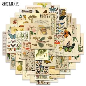 10/30/50PCS 레트로 식물 곤충 꽃 아트 스티커 버섯 동물 DIY 어린이 노트북 스케이트 보드 가방 데칼 낙서 스티커