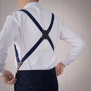성인 여성 남성을위한 패션 빈티지 멜빵 2.5cm 와이드 크로스 오버 백 2 사이드 클립 조정 가능한 탄성 바지 브레이스 스트랩