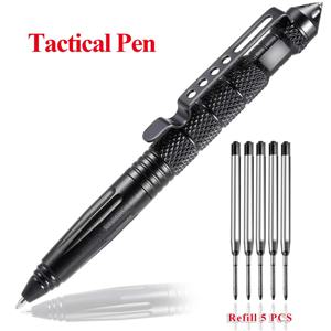 휴대용 전술 펜 자기 방어 펜 항공 알루미늄 비상 유리 차단기 펜 보안 보호 생존 EDC Multitool