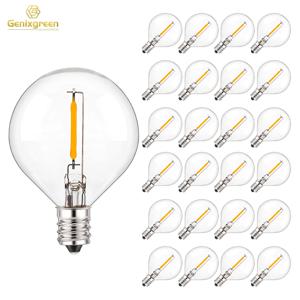 G40 LED 스트링 라이트 교체 전구 E12 220V 110V 글로브 전구 웜 화이트 2200K 10W 상당 실내외 장식용