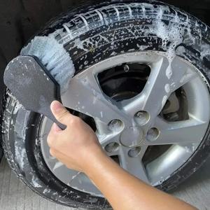 자동차 바퀴 청소 브러시 ​​상세 브러시 짧은 핸들 타이어 림 세척 브러시 차량 청소 자동차 용 액세서리 세트 유지