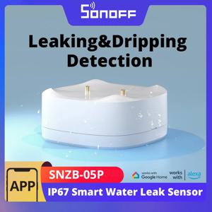 SONOFF SNZB-05P Zigbee 스마트 누수 센서 누출 및 누수 감지 eWeLink Alexa Google을 통한 실시간 경고 스마트 장면
