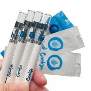 10pcs 쿠키 Vape 펜 스타터 키트 320mAh 충전식 배터리 0.8ml 세라믹 코일 두꺼운 오일 카트리지 기화기 패키지