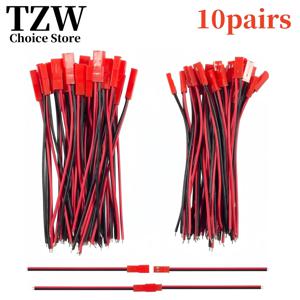 10쌍 24 AWG JST 플러그 커넥터 2핀 암수 플러그 커넥터 케이블 와이어 LED 램프 스트립 RC 장난감 배터리 어댑터 10cm