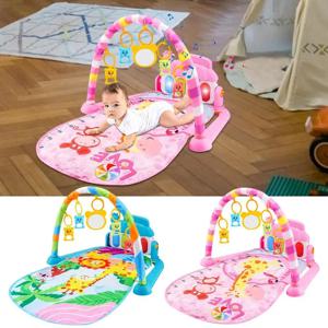 아기 뮤지컬 놀이 매트 신생아 페달 피아노 놀이 쿠션 가벼운 음악 아기 피트니스 프레임 바닥 매트 유아 피아노 배