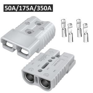 2PCS 50A 175A 350A 배터리 퀵 연결 분리 커넥터 600V 견인 윈치 퀵 연결 와이어 하네스 플러그