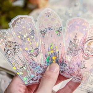 10Pcs 형광 드림 시리즈 북마크 Pvc 독서 도서 마크 카와이 도서 페이지 마커 메시지 카드 문구 용품