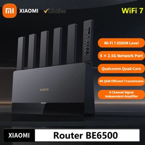 Xiaomi 라우터 BE6500 쿼드 핵 WiFi7 6500Mbps 2.5G 이더넷 포트 이중 주파수 2.4/5GHz 6 독립 신호 증폭기 메쉬