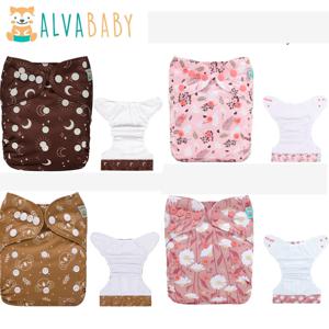 1pc ALVABABY AWJ 아기를위한 내부 여름 천 기저귀 배꼽 패널이있는 친환경 천 기저귀 재사용 가능한 아기 기저귀 쉘