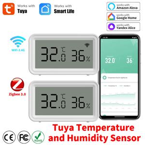 Tuya Wifi/Zigbee 온도 습도 센서 온도계 습도계 Alexa Google Assistant 용 홈 오토메이션 모니터링 앱